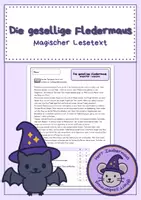 Vorschau - Arbeitsblätter - Die gesellige Fledermaus - Magischer Lesetext - Deckblatt