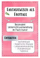 Vorschau - Stundenentwürfe - Besondere Unterrichtsvorbereitung Frottage Fantasiewesen - Deckblatt