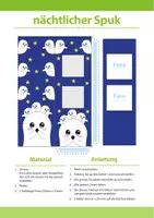 Vorschau - Mal- und Bastelvorlagen - Halloween: Foto-Lesezeichen - 4 bunte Halloweenmotive basteln - Seite 1