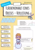 Vorschau - Arbeitsblätter - Flächeninhalt - KREIS - Herleitung (Arbeitsblatt) - Deckblatt