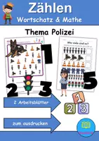 Vorschau - Arbeitsblätter - Polizei Zählen/Mathematik - Klasse 1 und 2 - Deckblatt