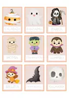 Vista previa - Tarjetas / Manipulativos - FLASCARDS HALLOWEEN PUNTEADA - página 1