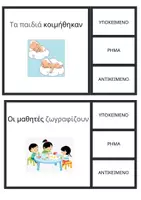 Προεπισκόπηση - Διαδραστικό υλικό - ✨ Υποκείμενο – Ρήμα – Αντικείμενο | Διαδραστικές Κάρτες Γραμματικής - Σελίδα 3