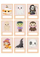 Vista previa - Tarjetas / Manipulativos - FLASHCARDS HALLOWEEN LECTURA GLOBAL - página 1