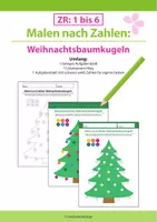 Vorschau - Mal- und Bastelvorlagen - Malen nach Zahlen: Weihnachtsbaumkugeln - Deckblatt
