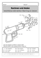 Vorschau - Arbeitsblätter - Schriftliche Subtraktion - Rechenmalblätter - Seite 3