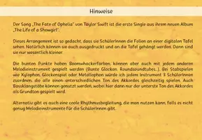 Vorschau - Stundenentwürfe - Boomwhackers mit Taylor Swift - The Fate of Ophelia ~ Grundschule Musik - Seite 1