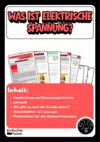 Vorschau - Arbeitsblätter - Grundlagen Elektrotechnik - Elektrische Spannung - Deckblatt