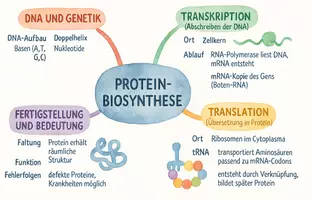 Vorschau - Arbeitsblätter - Arbeitsblatt "Die erstaunliche Welt der Proteinbiosynthese" + interaktive Lösung & MP3 + Mindmap + Infografik - Seite 2