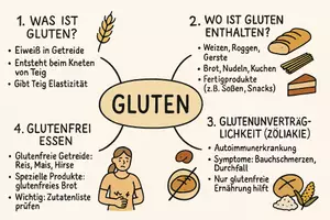 Vorschau - Arbeitsblätter - Lernposter + AB mit Fragen zum Thema "Gluten" + Lösungsblatt + Mindmap + Infografik - Seite 3