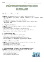 Vorschau - Arbeitsblätter - Prüfungsvorbereitung Grammatik Pflichtteil Grammatik - Seite 1