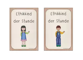 Vorschau - Bildkarten - Ethikkind der Woche/ Ethikkind der Stunde - Aufstellerkarten - Seite 1