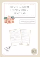 Vorschau - Anderer Materialtyp - Lernstand - Themen aus dem letzten Schuljahr - Deckblatt