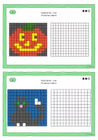 Vorschau - Arbeitsblätter - Pixel Art - Kopieren von Pixelbildern (Halloween) - Informatische Bildung im Kunstunterricht - Seite 3
