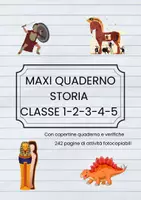 anteprima - Piani di lezione - Maxi quaderno di storia classi 1-2-3-4-5 - Pagina di copertina