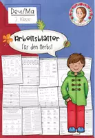 Vorschau - Stationenlernen - Herbst: Üben & Lernen – Arbeitsblätter Deutsch & Mathematik (2. Klasse) - Deckblatt