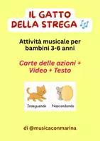 anteprima - Flashcard - IL GATTO DELLA STREGA - canzone di movimento per infanzia - Pagina di copertina