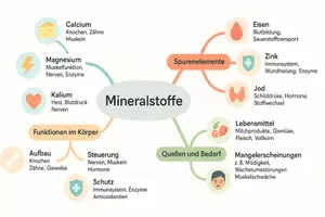 Vorschau - Arbeitsblätter - AB mit Fragen zum Thema "Ballaststoffe" + Lösungsblatt + Mindmap + Infografik - Seite 1