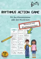 Vorschau - Spiele - Rhythmus Action Game - mit Rhythmuszeichen ~ Grundschule Musik - Deckblatt