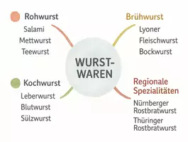 Vorschau - Arbeitsblätter - AB mit Fragen zum Thema "Wurstwaren" + Lösungsblatt + Mindmap + Infografik - Seite 2