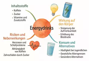 Vorschau - Arbeitsblätter - AB mit Fragen zum Thema "Energydrinks" + Lösungsblatt + Mindmap + Infografik - Seite 2