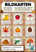 Vorschau - Präsentationen/Tafelbilder - Bildkarten "Der Herbst" DaZ / DaF / Deutsch - Seite 1