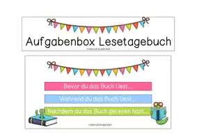 Vorschau - Arbeitsblätter - Lesetagebuch - Eine Aufgabenbox für den Deutschunterricht - Seite 1