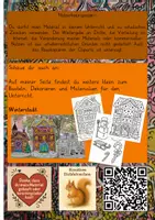 Vorschau - Mal- und Bastelvorlagen - Halloweenstadt als Fensterdeko - mit Öl Trick - Seite 1