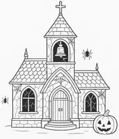 Vorschau - Mal- und Bastelvorlagen - Halloweenstadt als Fensterdeko - mit Öl Trick - Seite 2