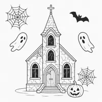 Vorschau - Mal- und Bastelvorlagen - Halloweenstadt als Fensterdeko - mit Öl Trick - Seite 3