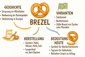 Vorschau - Arbeitsblätter - AB mit Fragen zum Thema "Brezel" + Lösungsblatt + Mindmap + Infografik - Seite 2