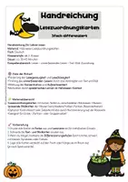 Vorschau - Stationenlernen - Halloween – Lesezuordnungskarten - differenziert - sinnerfassendes Lesen - Seite 3