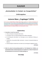 Vorschau - Unterrichtsreihen - Kurzgeschichten + Kommunikation: Klausur zu Maas Fragebogen - Seite 2