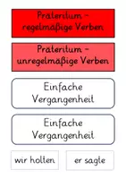 Vorschau - Fördermaterial/Inklusion - Zeitformen - Legematerial - Seite 1
