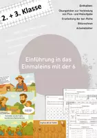 Vorschau - Stationenlernen - 6er Reihe / Einmaleins mit 6 / Einführung - Deckblatt