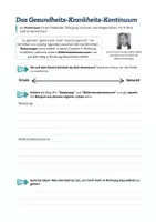 Vorschau - Arbeitsblätter - Gesundheits-Krankheits-Kontinuum AB mit Lösung - Deckblatt