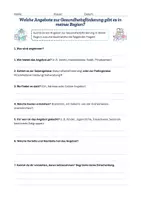 Vorschau - Arbeitsblätter - Analyse eines regionalen Angebots zur Gesundheitsförderung - Deckblatt