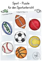 Vorschau - Spiele - Laufspiel - Puzzle für den Sportunterricht - Sport - Deckblatt