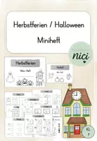 Vorschau - Arbeitsblätter - Herbstferien Miniheft Halloween Klasse 1 - Deckblatt