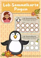 Vorschau - Anderer Materialtyp - Lob Sammelkarte Pinguin - Deckblatt