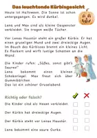 Vorschau - Arbeitsblätter - 5 Lesetexte - Halloween Geschichten mit Aufgaben - Seite 1