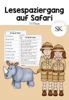 Vorschau - Arbeitsblätter - Lesespaziergang Safari - Deckblatt
