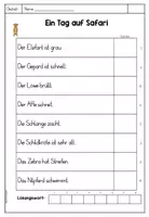 Vorschau - Arbeitsblätter - Lesespaziergang Safari - Seite 3