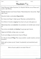 Vorschau - Arbeitsblätter - Haustiere - Mein (Lieblings-)Haustier Steckbrief - Seite 1