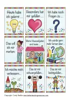 Aperçu - Cartes d'exercices - Allemand Deutsch - Sprechen über die Schule Reflexionskarten - Page 3