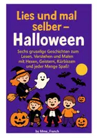 Vorschau - Mal- und Bastelvorlagen - Lese und Malgeschichten Halloween - Deckblatt