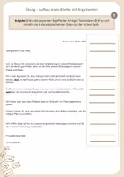 Vorschau - Arbeitsblätter - Formeller Brief - Aufbau mit Argumenten + Merke Brief - Seite 2
