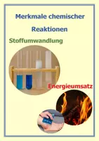 Vorschau - Arbeitsblätter - Merkmale chemischer Reaktionen - Deckblatt