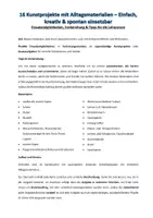 Vorschau - Arbeitsblätter - Kunst: 16 Projekt-Aufgaben für Vertretung & Freiarbeit - Seite 1