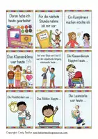 zapowiedź - Niemiecki Deutsch Reflexionskarten - sprechen über den Unterricht - strona 2